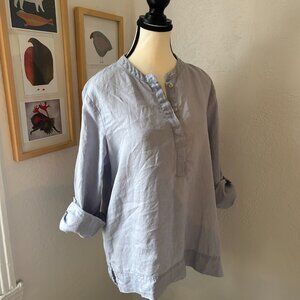 Simon's Contemporaine 100% Linen Tunic Light Blue Women Size Large